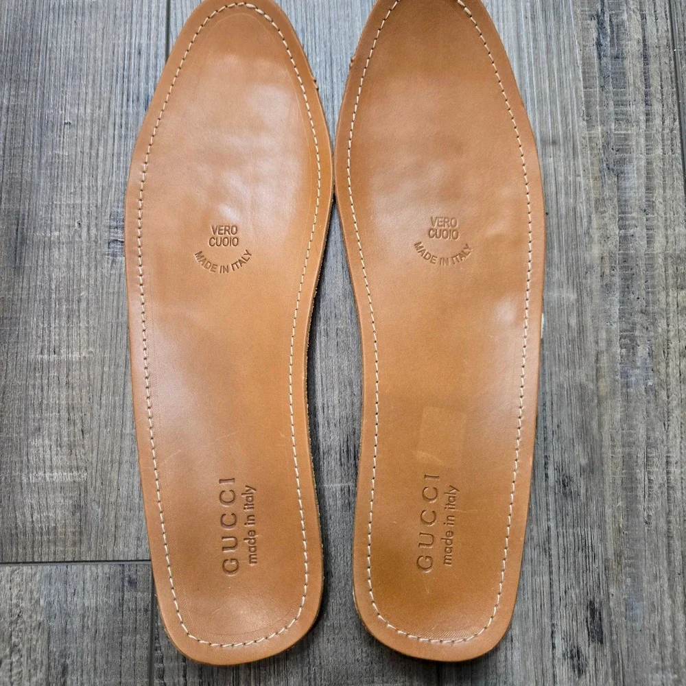 Gucci Mens Leather Kiltie Fringe Driving Loafers Moccasins Shoes Italy Commuter